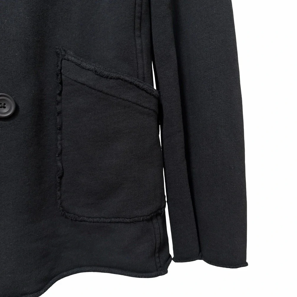 Frank & Eileen Womens Belfast Triple Fleece Peacoat Size M Black Double Breasted